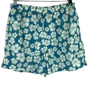 L.L. Bean Floral Water, Swim & Active Supplex Shorts Size Medium